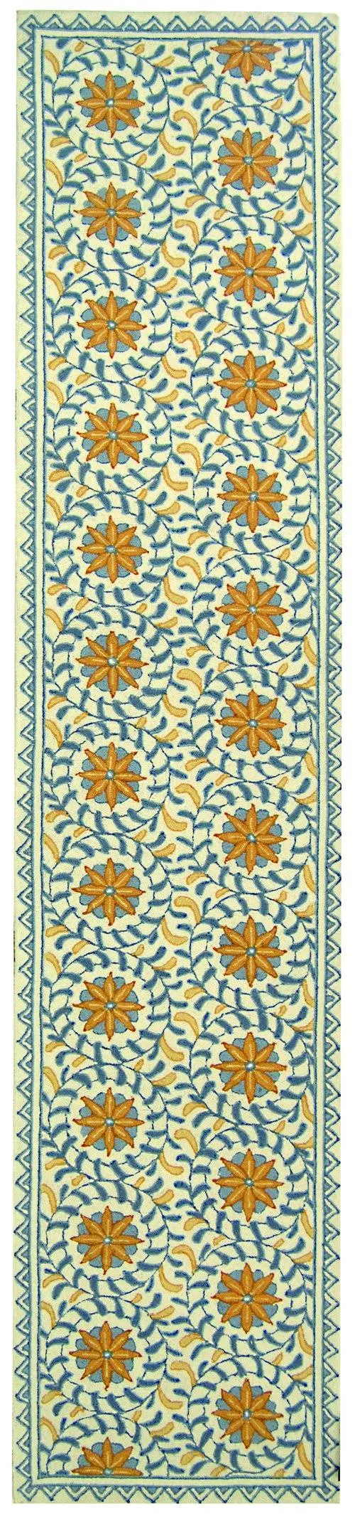 Safavieh Chelsea HK150A 5&6x22 x 5&6x22 Round Ivory - Blue Area Rug