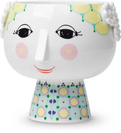 Bj鴕n Wiinblad Eva Blomkruka on Fot Yellow Ø15, 5 cm