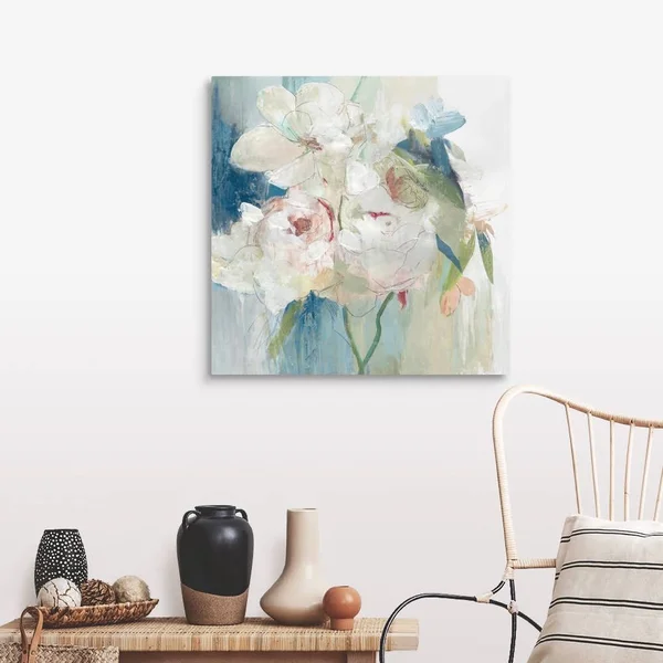 Blissful Peony I - Canvas Wall Art, 30x30, Great Big Canvas