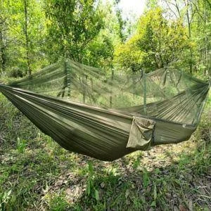 Camping Hammock with Net - Lightweight Double Portable Hammocks for Indoor, Outdoor, Hiking, Camping, Backpacking, Travel, Backy