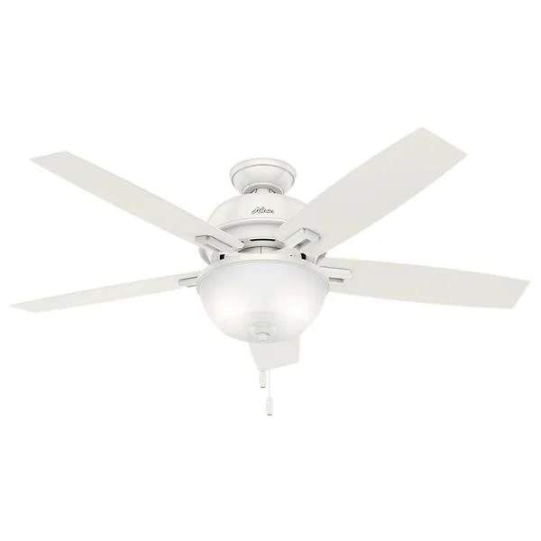 Hunter 53334 52x22 Donegan Ceiling Fan with Light - Fresh White