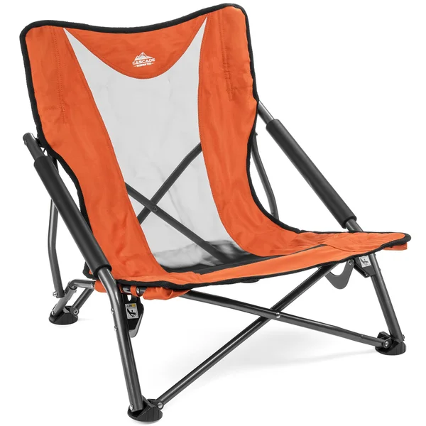 Cascade Mountain Tech Compact Low Profile Outdoor Folding Camp Chair with Carry