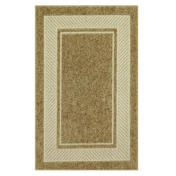 Maples Estate Border Rug, Beig/Green, 7x10 ft