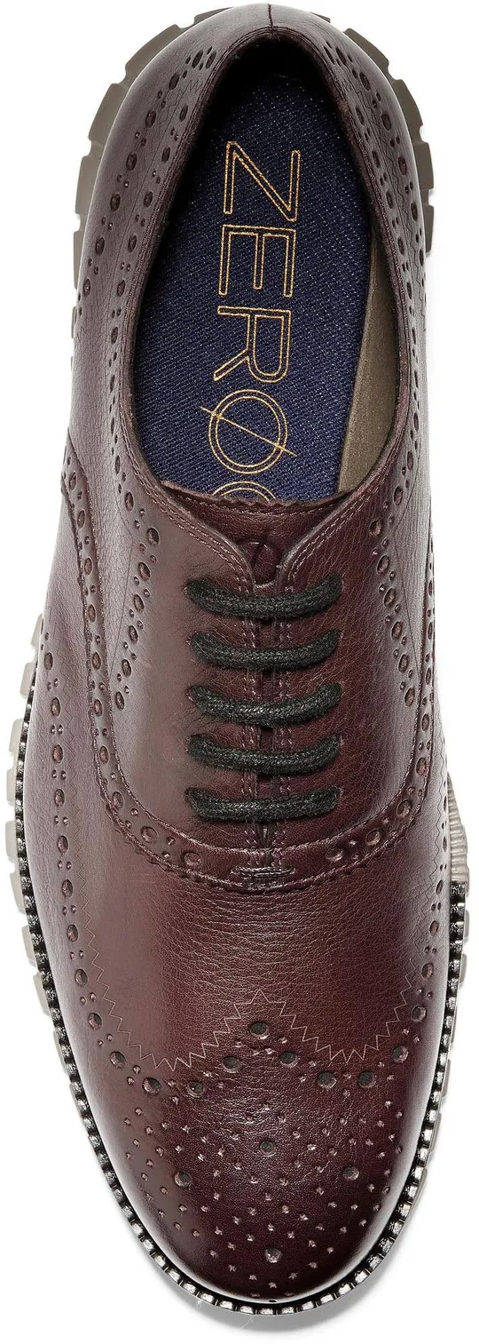 Cole Haan Men's Zerogrand Wingtip Oxford Shoes (Burnished Wine Leather, 16 M)