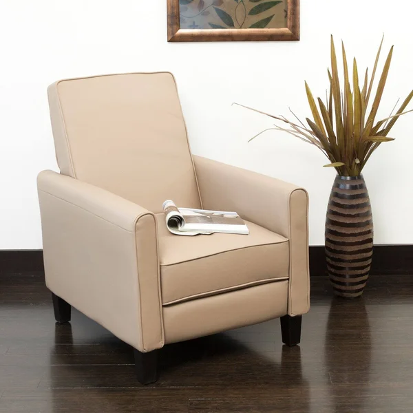 Best Selling Home Decor Furniture LLC Lana PU Leather Recliner - Camel