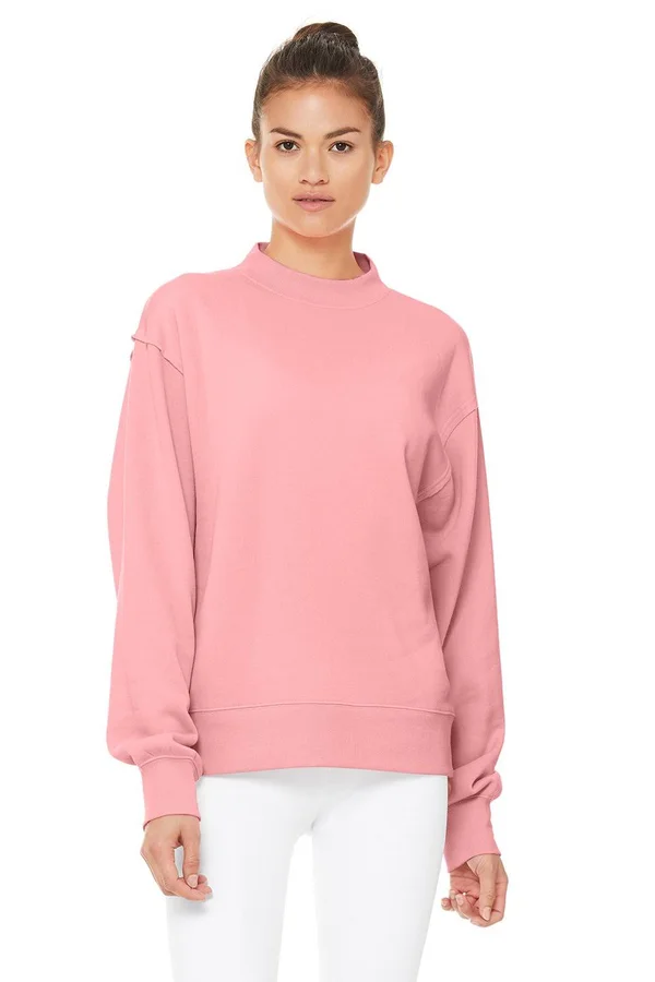 Alo Yoga - Freestyle Sweatshirt in Macaron Pink, Size: Medium