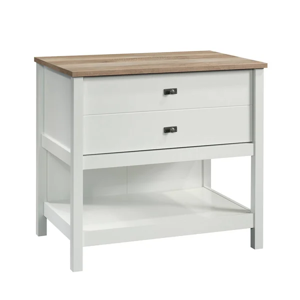 Sauder Cottage Road Soft White Decorative Lateral File Cabinet with 1-Drawer
