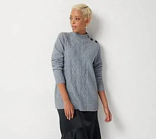 J Jason Wu Cable Sweater, Size X-Large, LT Heather Grey