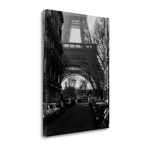 Tangletown Fine Art Street View of La Tour Eiffel by Clay Davidson, Gallery Wrap Canvas, 21x22 x 29x22