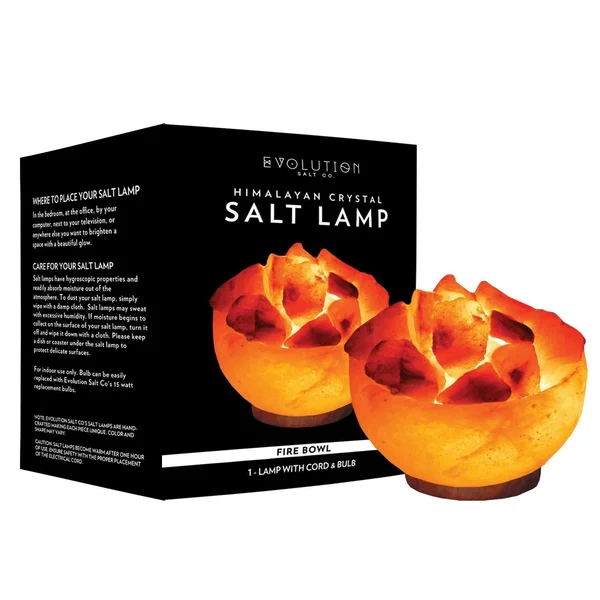 Evolution Salt Lamp - Himalayan Crystal, Fire Bowl