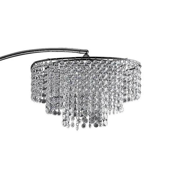 Furniture of America Bentley Contemporary Metal 62x22 Arch Floor Lamp in Chrome