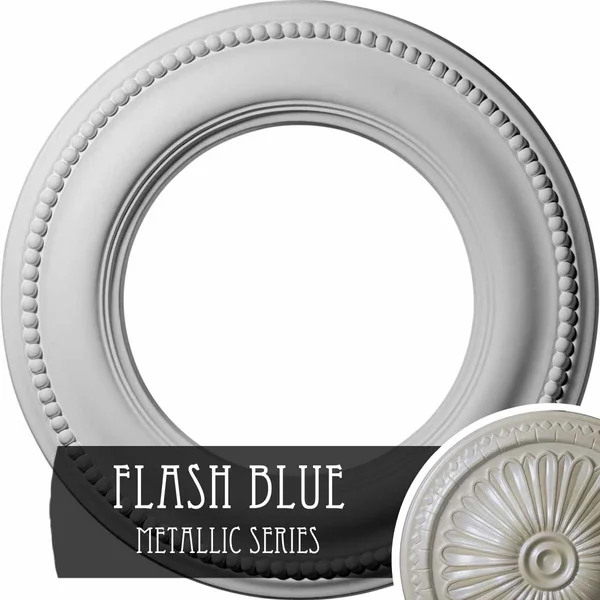 13x22OD x 7 1/2x22ID x 3/4x22P Bradford Classic Ceiling Medallion (Fits Canopies Up to 8 5/8x22) - Hand-Painted Flash Blue