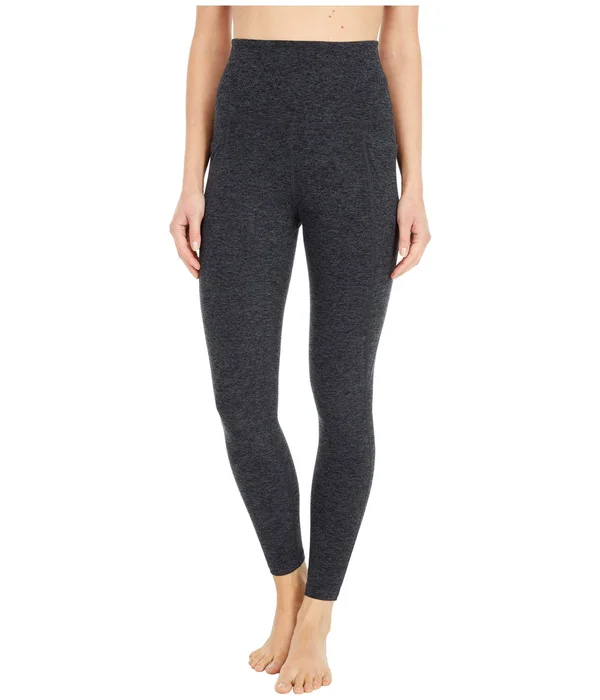 Beyond Yoga Spacedye Out of Pocket High Waisted Midi Legging Black/Charcoal, S