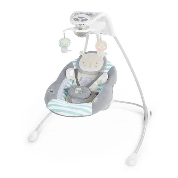 Ingenuity InLighten Cradling Plug-In Swing with LightBeams Mobile - Landry Lion
