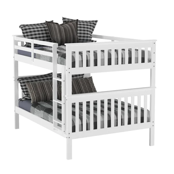 Donco Kids Mission Bunk Bed - Full/Full, White