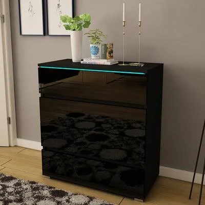 Bruyere 4 - Drawer Bachelor&s Chest Orren Ellis Color: Black
