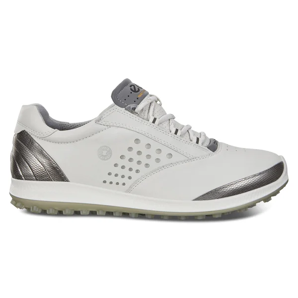 Ecco Womens Biom Hybrid 2 Spikeless Golf Shoes White/Silver Medium 8-8.5