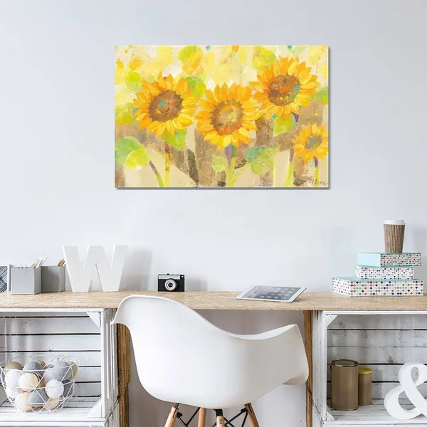 Albena Hristova Large Canvas Art Prints - Turn to The Sun ( Floral & Botanical > Flowers > Sunflowers art)