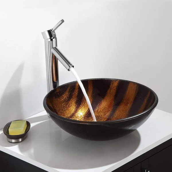 Kraus FVS-1002CH Sheven Chrome Single Lever Vessel Bathroom Faucet