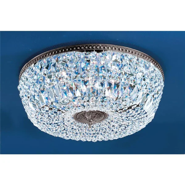 Classic Lighting Crystal Baskets Flush Mount Ceiling Light