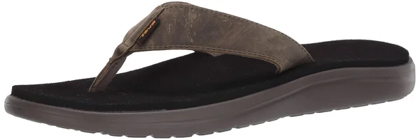 Teva Men's Voya Flip Leather - Dark Olive - 12