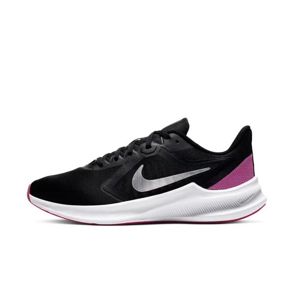 Nike Women's Downshifter 10 Running Shoe - Wide - Black, 7