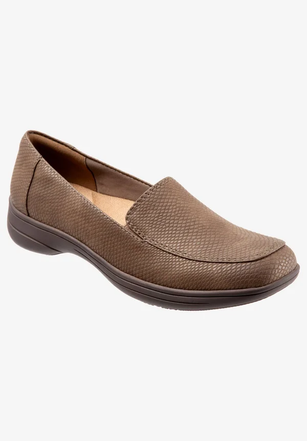 Trotters Women's Jacob Loafer, Size: 11, Dark Taupe Snake Print Leather