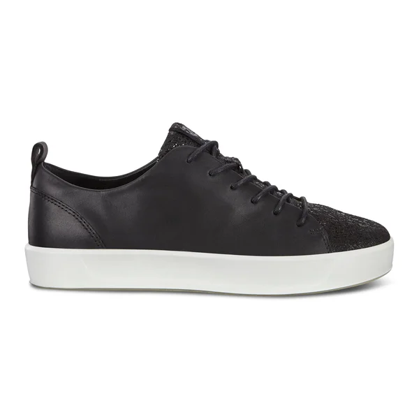 Women's Ecco Soft 8 Sneaker, Size: 4-4.5, Black