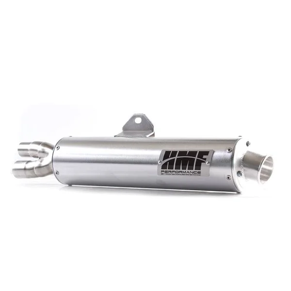 HMF Racing Red Performance Slip on Exhaust for Kawasaki Brute Force 650-5-13/Prairie-2-6 End Cap- Turn-Down-Brushed