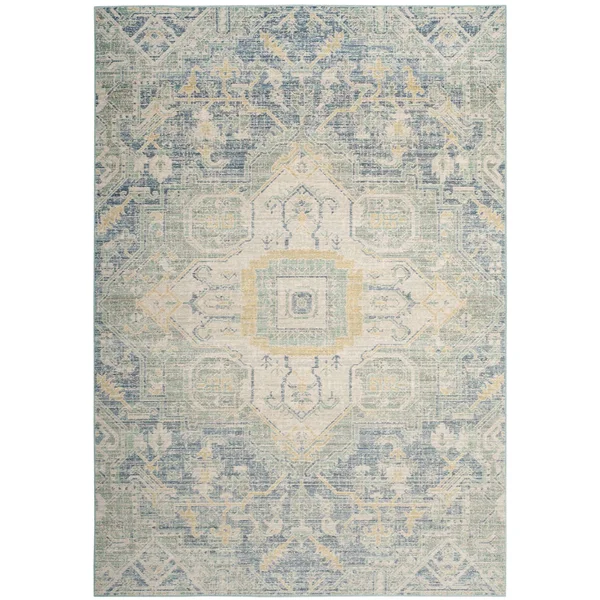 Safavieh WDS329J Windsor Blue - Lime Area Rug - 4& x 6&