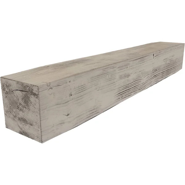 Ekena Millwork MANUSD04X08X60BP 4x22H x 8x22D x 60x22W Sandblasted Faux Wood Fireplace Mantel - Burnished Pine