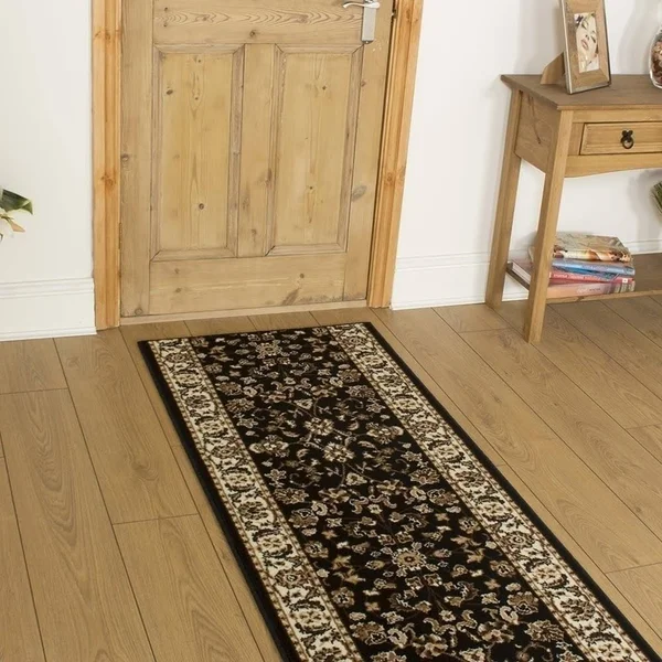 runrug USA Persian Black Hallway Carpet Rug Runner Length: 38 foot, WI