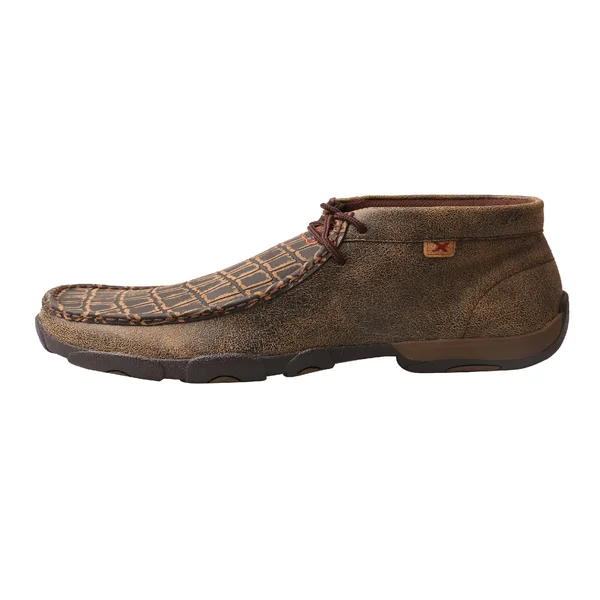 Twisted x Men's MDM0067 Driving Moc - Cayman Print/Brown Leather