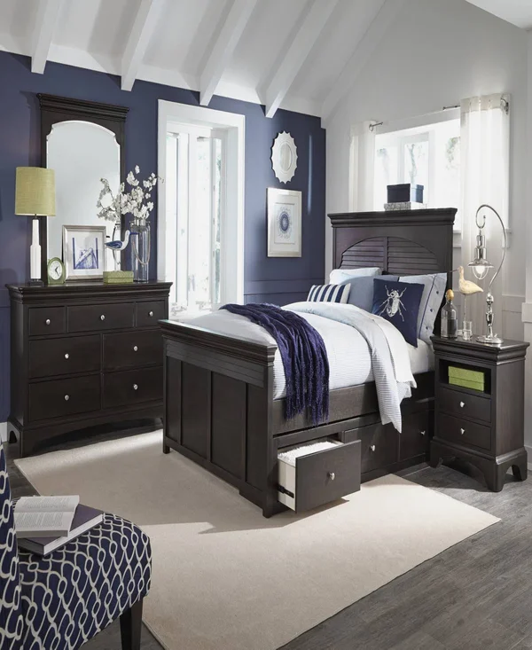 My Home Furnishings Neopolitan Merlot 2 Drawer Nightstand