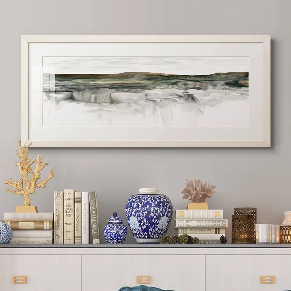 River Flow-Premium Gallery Framed Print - Wood - White