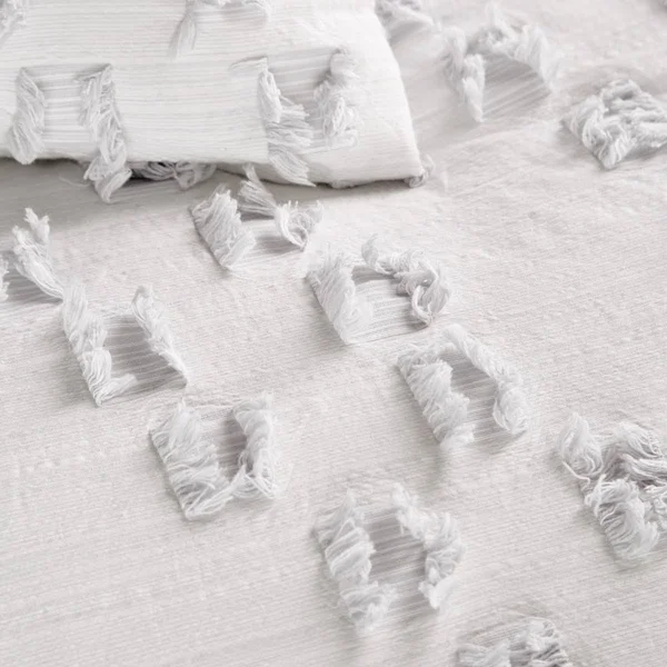 Peri Home Space Dyed Fringe Comforter Set, Queen - Gray