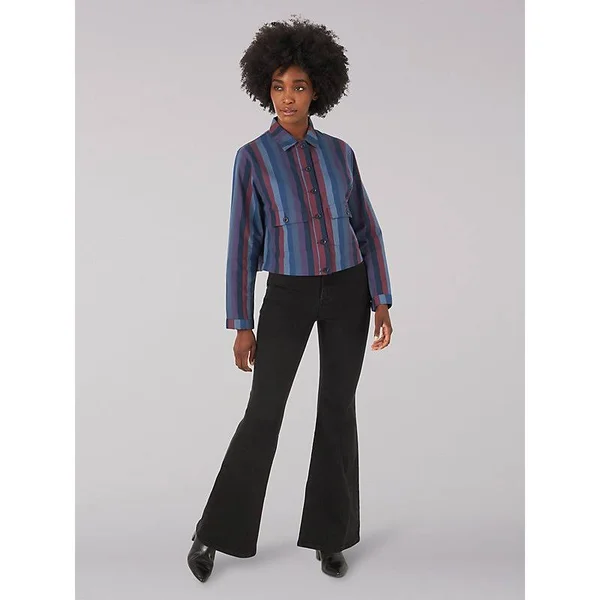 Lee Women's Black High Rise Flare Jeans
