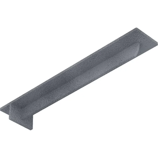 Ekena Millwork BKTM03X18X02HEHSV 3x22W x 18x22D x 2x22H Heaton Hidden Support Steel Bracket w/ 14x22 Support Depth - Hammered Sil