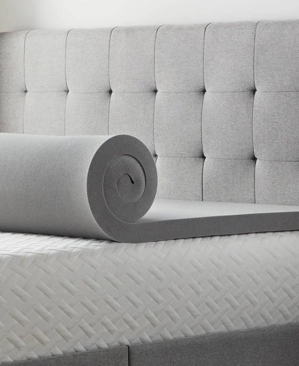 Dream Collection by Lucid 2x22 Full Charcoal Memory Foam Mattress Topper Black