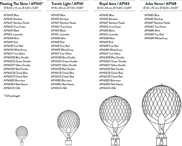 Ap163y Authentic Models Royal Aero Balloon, True Yellow