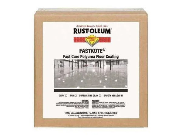 Rust-Oleum High Gloss Polyurea Floor Coating, Safety Yellow, 1 gal. 277498