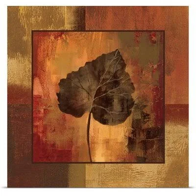 &October Leaf III& by Silvia Vassileva Painting Print Winston Porter Size: 48x22 H x 48x22 W x 1.5x22 D - Format: Canvas