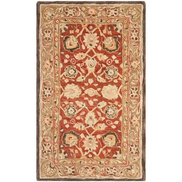 Safavieh 8& x 8& Round Anatolia AN512F Brown - Green Rug