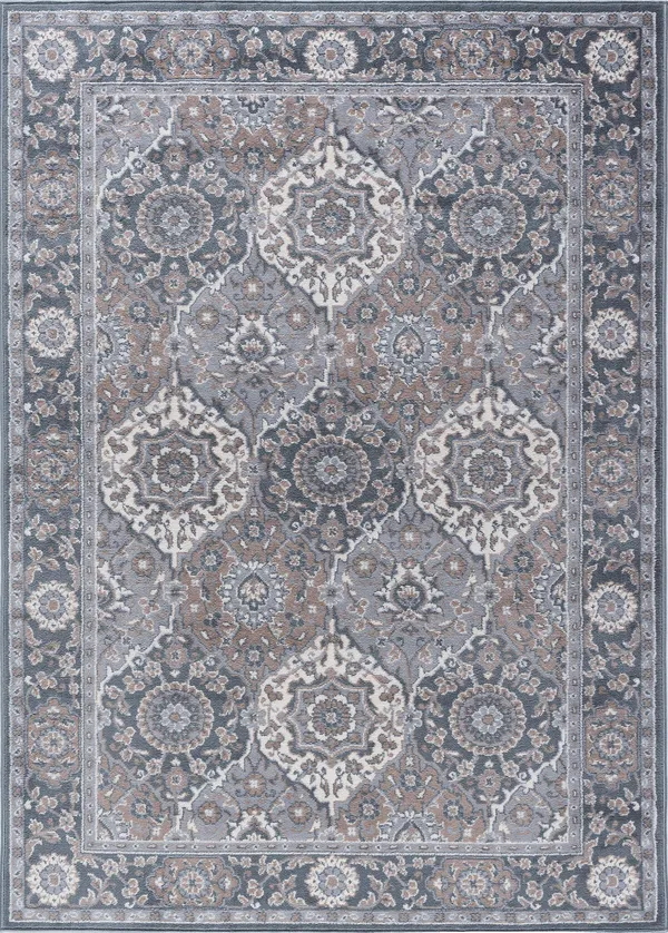 Tayse Rugs Madison Newcomb 7 ft. 10 in. Round Area Rug, Gray
