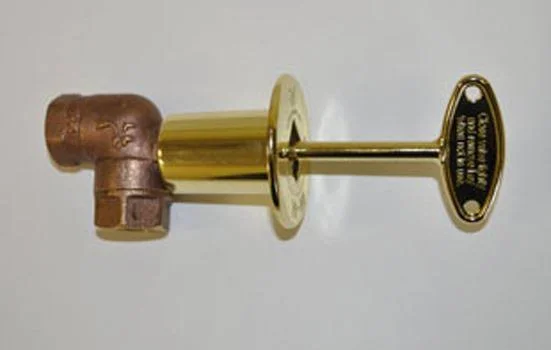 HPC 0.75 inch Brass Angle Decorative Key Valve Kit MABB-HC