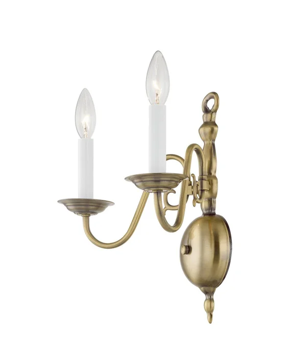 Livex Lighting 5002-07 Williamsburgh - 2 Light Wall Sconce Bronze