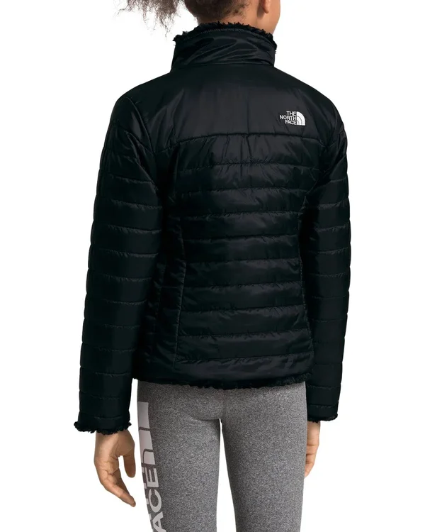 The North Face Girls& Reversible Mossbud Swirl Jacket: Mr. Pink