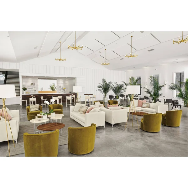 Room & Board - Modern Aria Round Bar Table 42 Diameter 42h in White, White MDF Top w/ Stainless Steel Frame Base