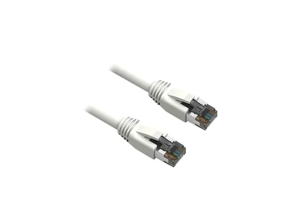 Nippon Labs Cat8 Ethernet Cable 50 Feet, White - 2GHz, 40G, 24AWG, S/FTP - Shiel