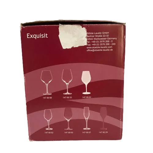St鰈zle Set of 6 Red Wine Glasses Large 480ml Lead Free Crystal
